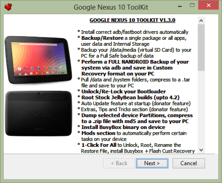 Download and Install Nexus 10 All-In-One Toolkit (Root, Unlock, Unbrick, Unroot, Relock, Backup and Restore)