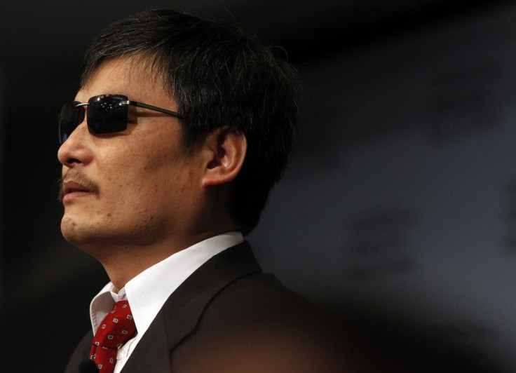 Blind activist Chen Guangcheng is pictured at the Council on Foreign Relations in New York