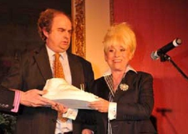 Alexander Waugh, who hosts the award, and Barbara Windsor, who presented the award last year.