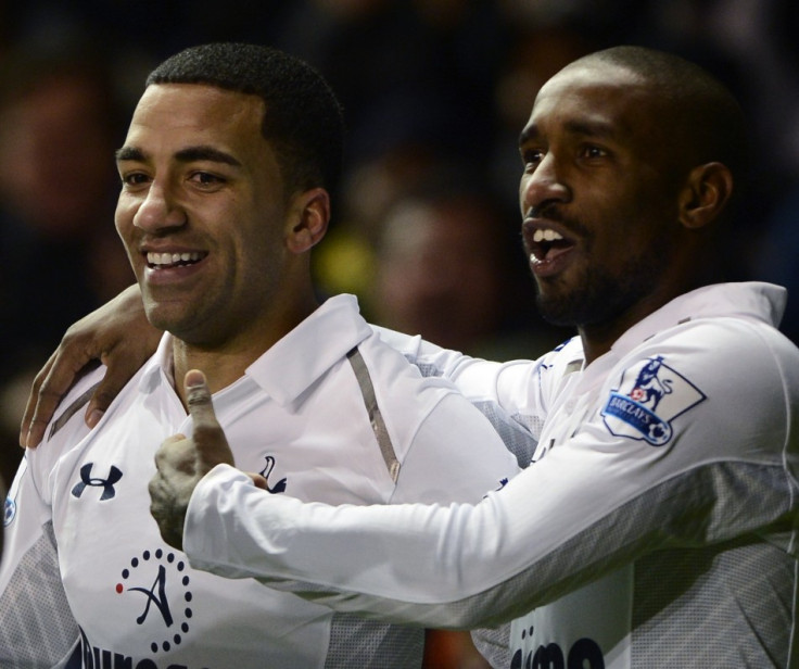 Aaron Lennon (L) and Jermain Defoe