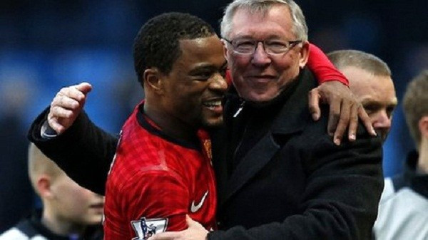 Patrice Evra and Sir Alex Ferguson