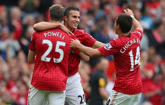 Robin Van Persie and Javier Hernandez