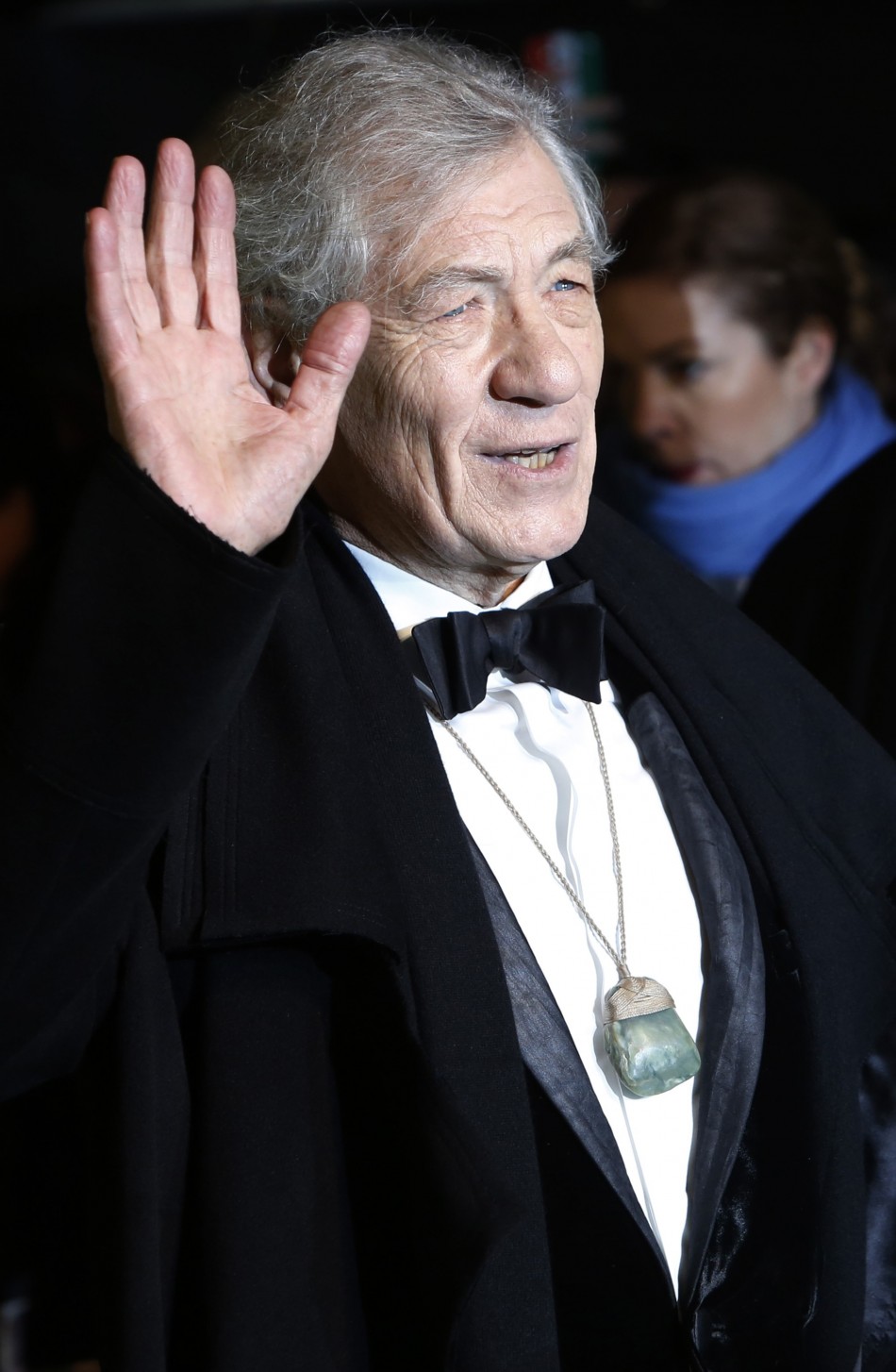 Actor Ian McKellen arrives for the royal premiere of the film The Hobbit - An Unexpected Journey in central London