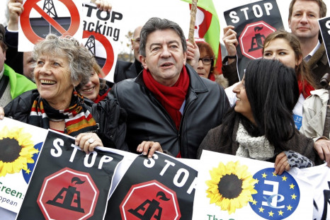 Members of the the Group of the Greens/European Free Alliance of the European Parliament demonstrate against shale gas in Strasbourg (Photo: Reuters)
