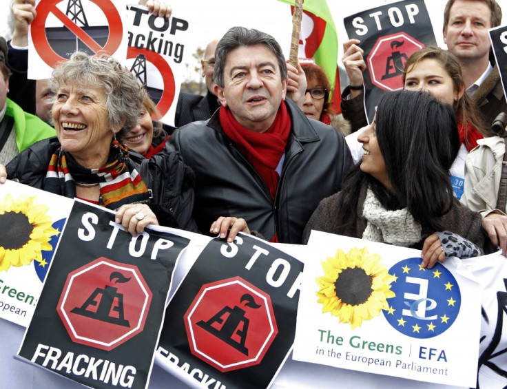 Members of the the Group of the Greens/European Free Alliance of the European Parliament demonstrate against shale gas in Strasbourg (Photo: Reuters)