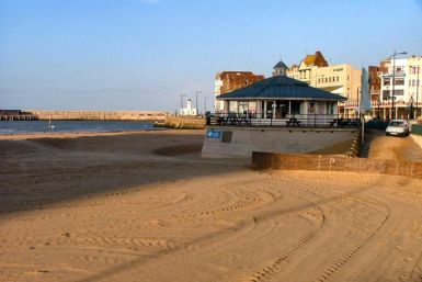 View of Margate beach toward harbour