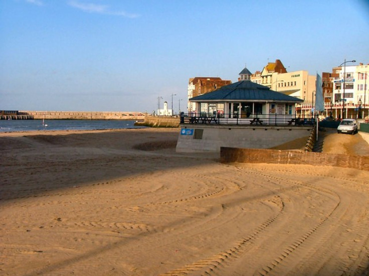 View of Margate beach toward harbour