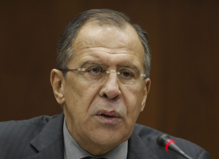 Russian Foreign Minister Lavrov speaks during a meeting of President Putin's trustees in Moscow