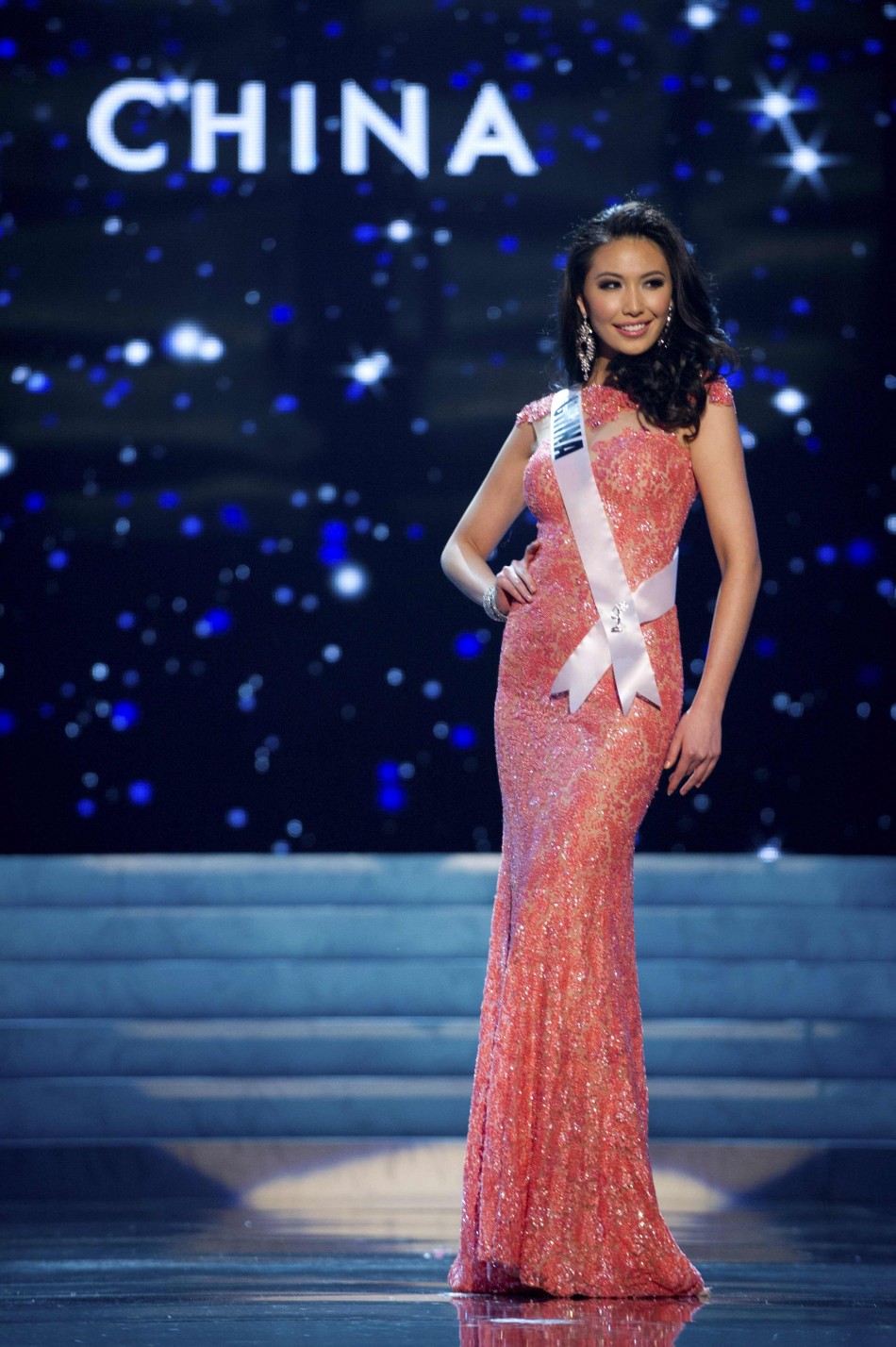Miss China 2012 Ji Dan Xu competes during 2012 Miss Universe Presentation Show in Las Vegas