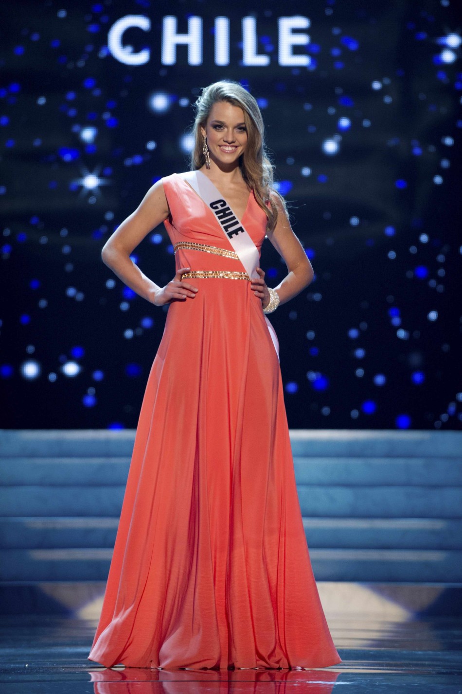 Miss Chile 2012 Konig competes during the 2012 Miss Universe Presentation Show in Las Vegas