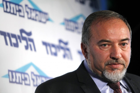 Israeli Foreign Minister Avigdor Lieberman speaks at a conference for young members of his Yisrael Beiteinu party