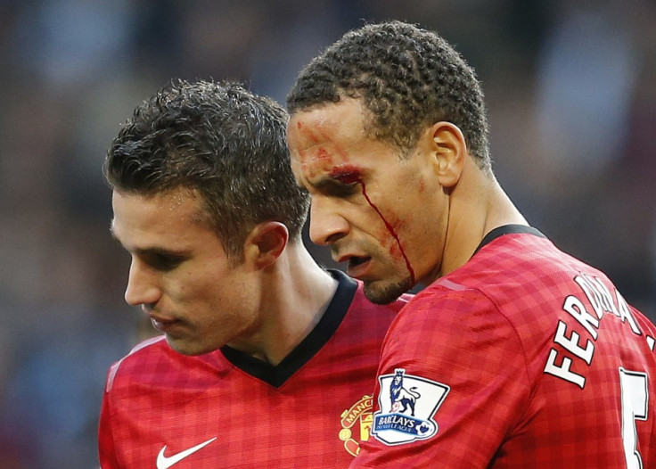 Rio Ferdinand was struck by coin hurled from crowd during Manchester derby