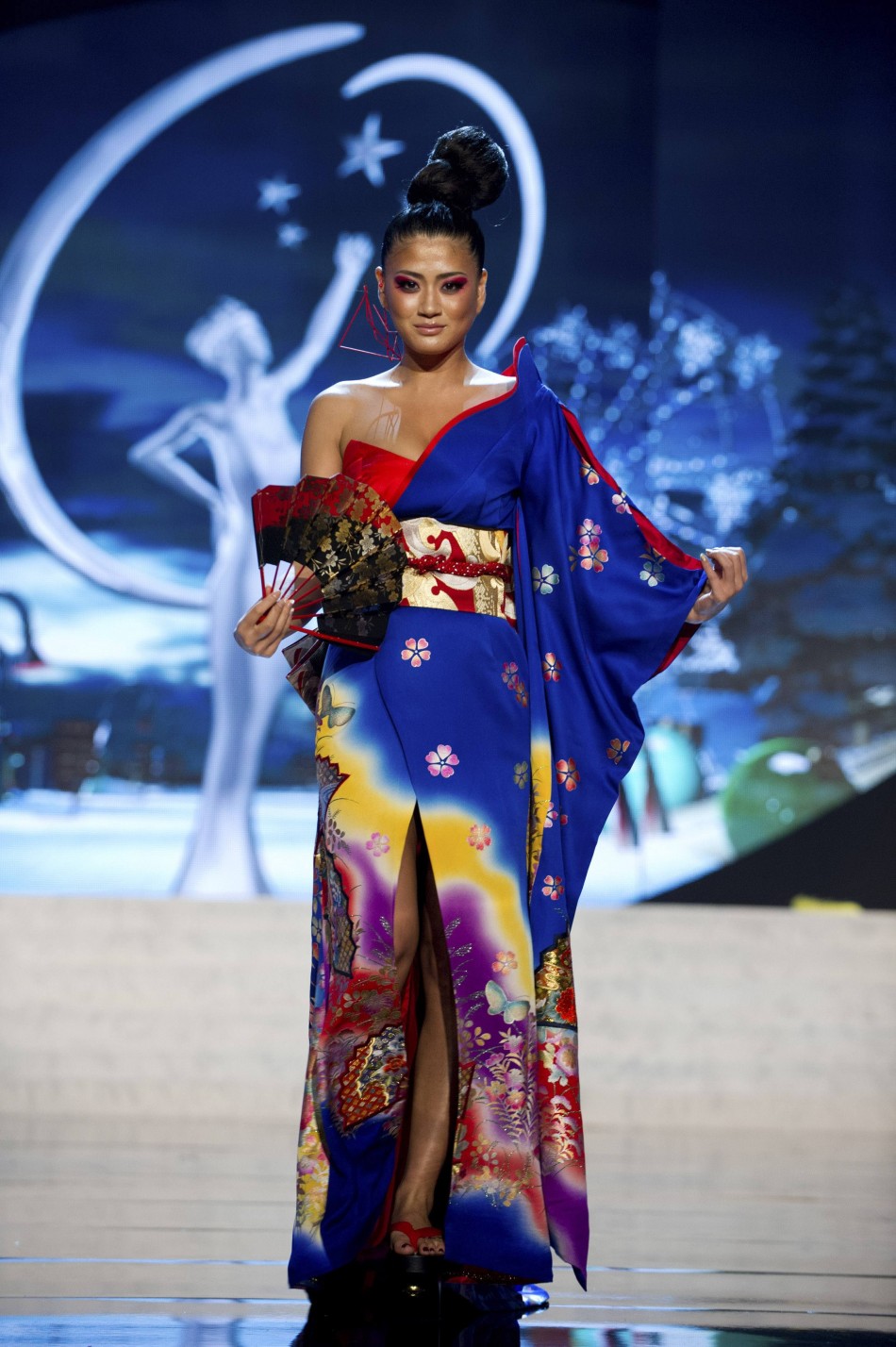 Miss Japan Ayako Hara on stage at the 2012 Miss Universe National Costume Show at PH Live in Las Vegas