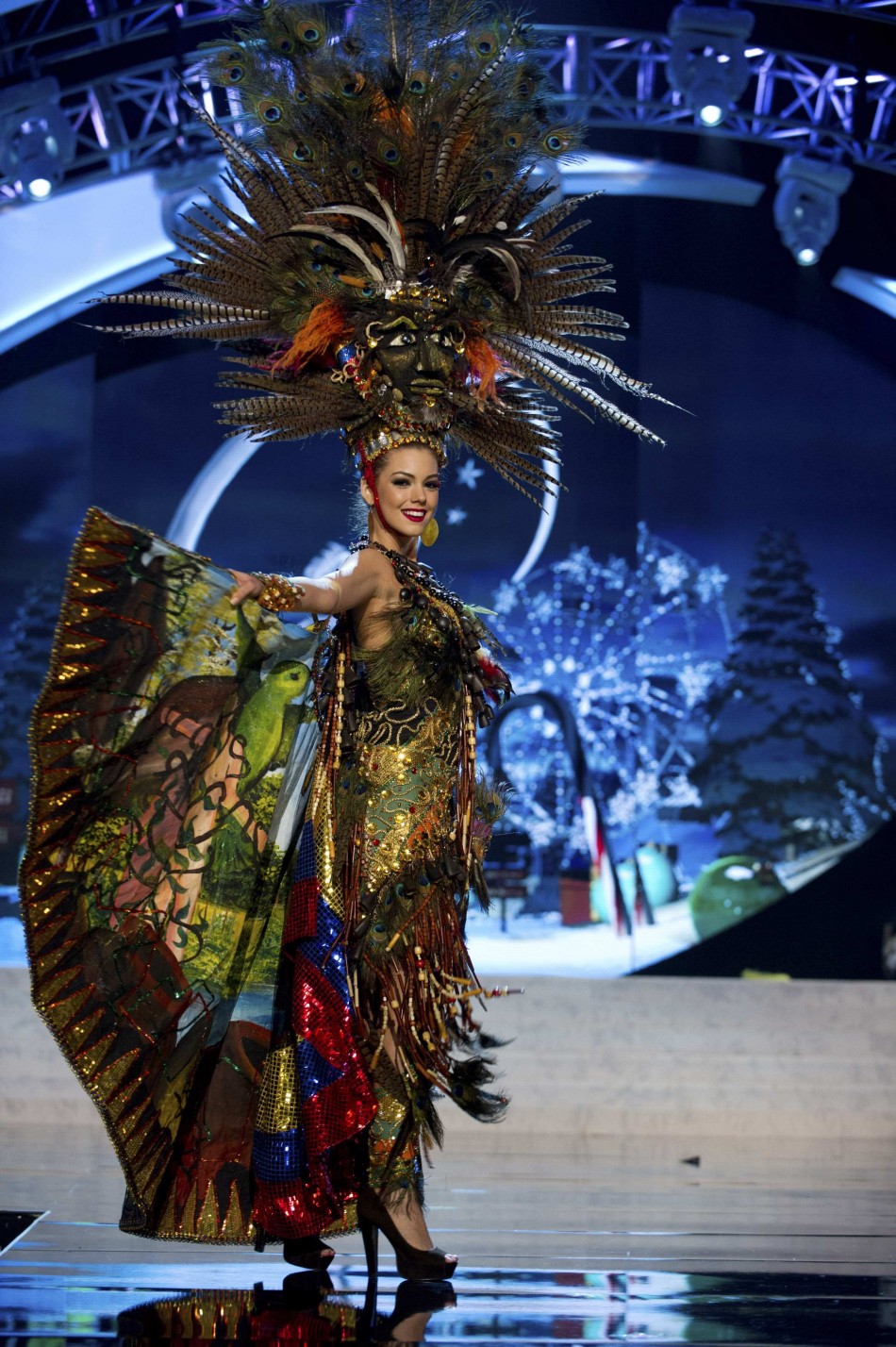 Miss Ecuador Carolina Perez on stage at the 2012 Miss Universe National Costume Show at PH Live in Las Vegas