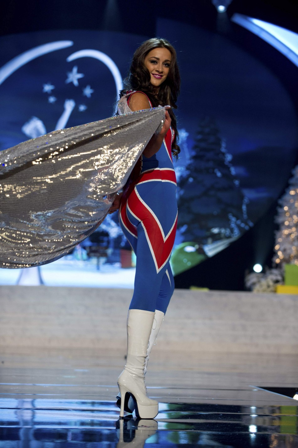 Miss Great Britain Hale on stage at the 2012 Miss Universe National Costume Show at PH Live in Las Vegas