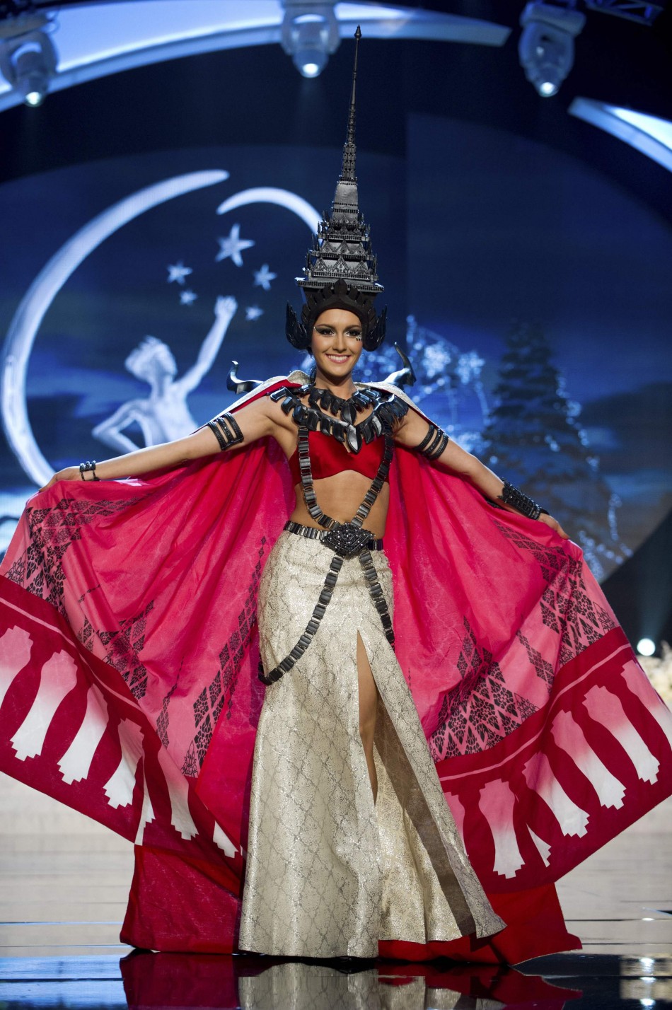 Miss Thailand Farida Waller on stage at the 2012 Miss Universe National Costume Show at PH Live in Las Vegas