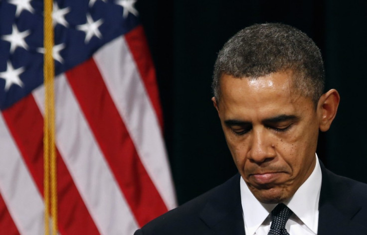 President Obama meets Newtown victims.