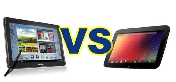 Nexus 10 vs Galaxy Note 10.1 Nexus 10 vs Galaxy Note 10.1