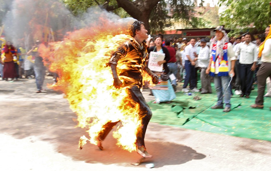 Images of 2012 self immolation tibet india exile