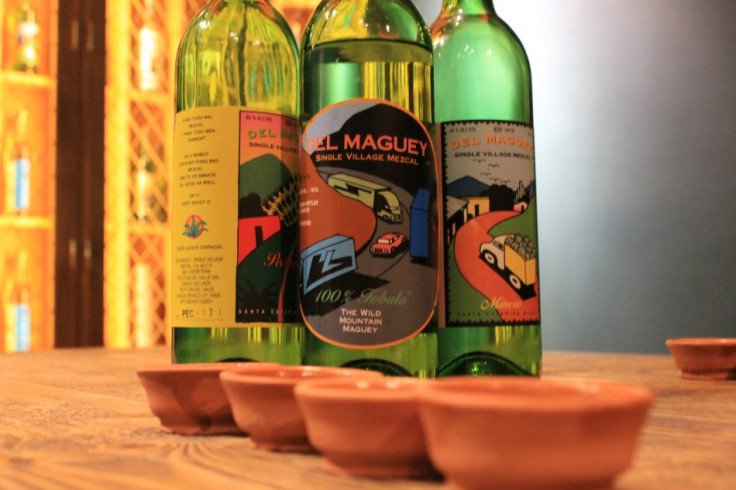 An array of mezcals for our tasting session at Wahaca in Charlotte Street, London (Photo: Lianna Brinded)