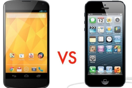 Google Nexus 4 vs. Apple iPhone 5