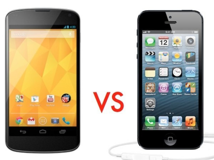 Google Nexus 4 vs. Apple iPhone 5