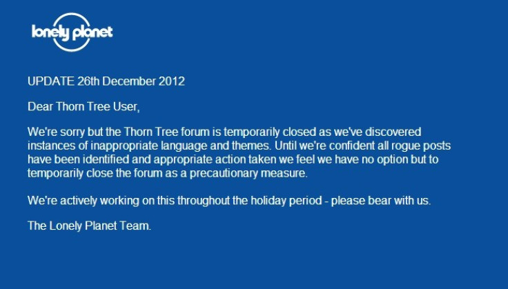 Thorn Tree website after action by BBC bosses