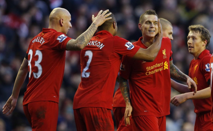 Liverpool Players Celebrate Goal