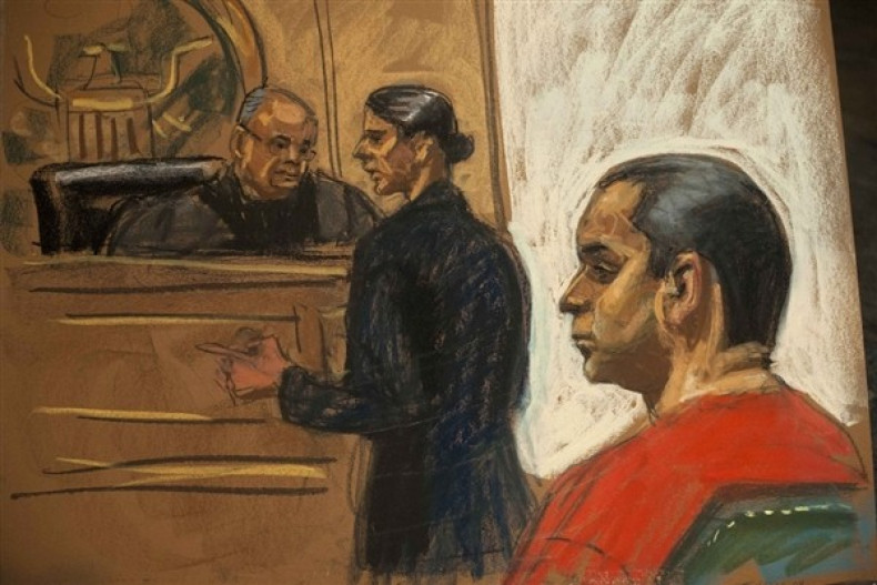 Court sketch of Valle in court