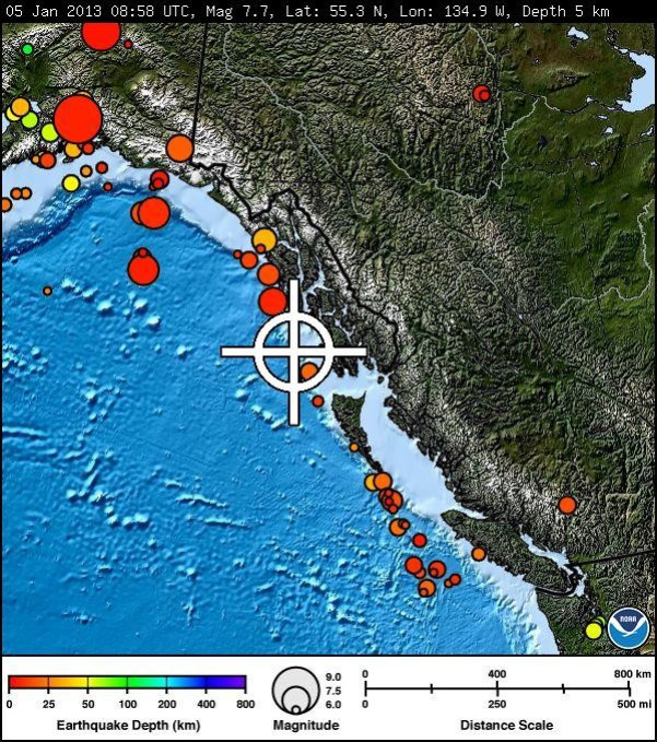 7.5 Earthquake off Coast of Alaska 7.5 Earthquake off Coast of Alaska