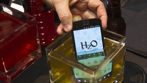 Strong phone withstands dunking in beer