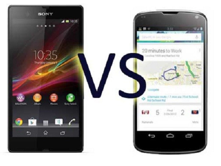 Xperia Z and Nexus 4.