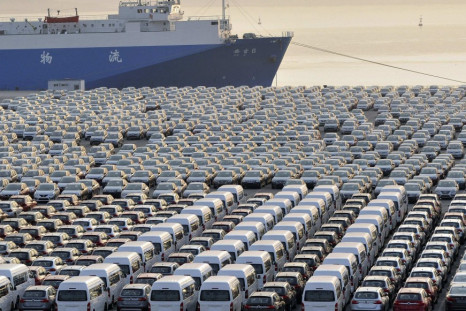 Chinese cars waiting for export