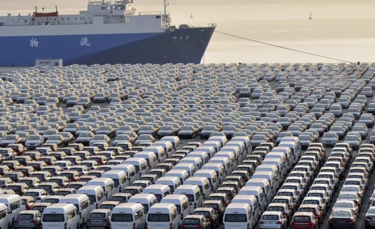 Chinese cars waiting for export