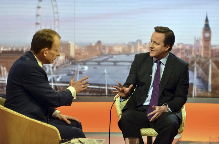 Andrew Marr quizzing David Cameron