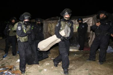 Israeli forces evict Palestine tents