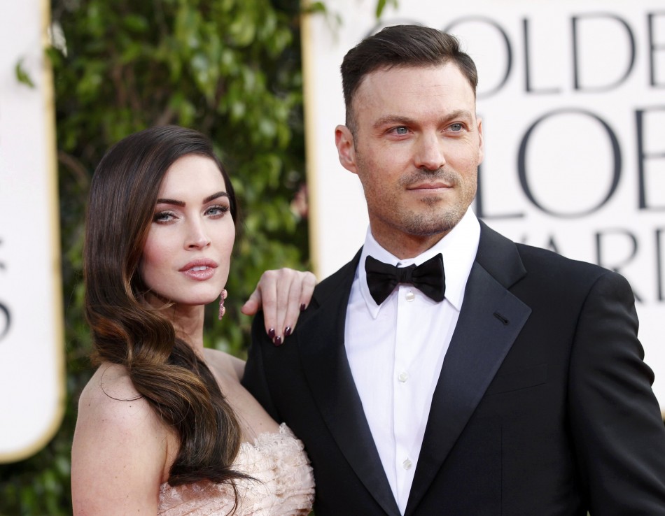 Actress Megan Fox and her husband Bryan Austin Green at the 70th annual Golden Globe Awards in Beverly Hills