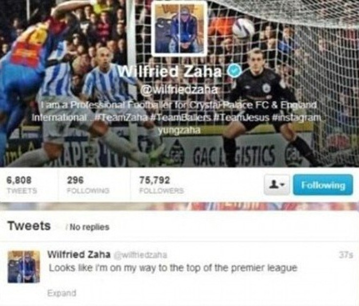 Wilfried Zaha tweet