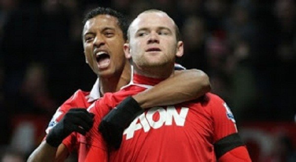 Wayne Rooney and Nani