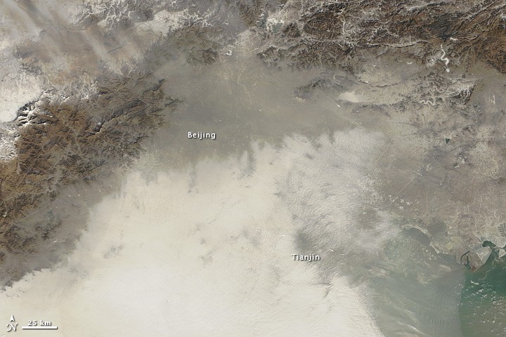 Satellite shot of Beijing