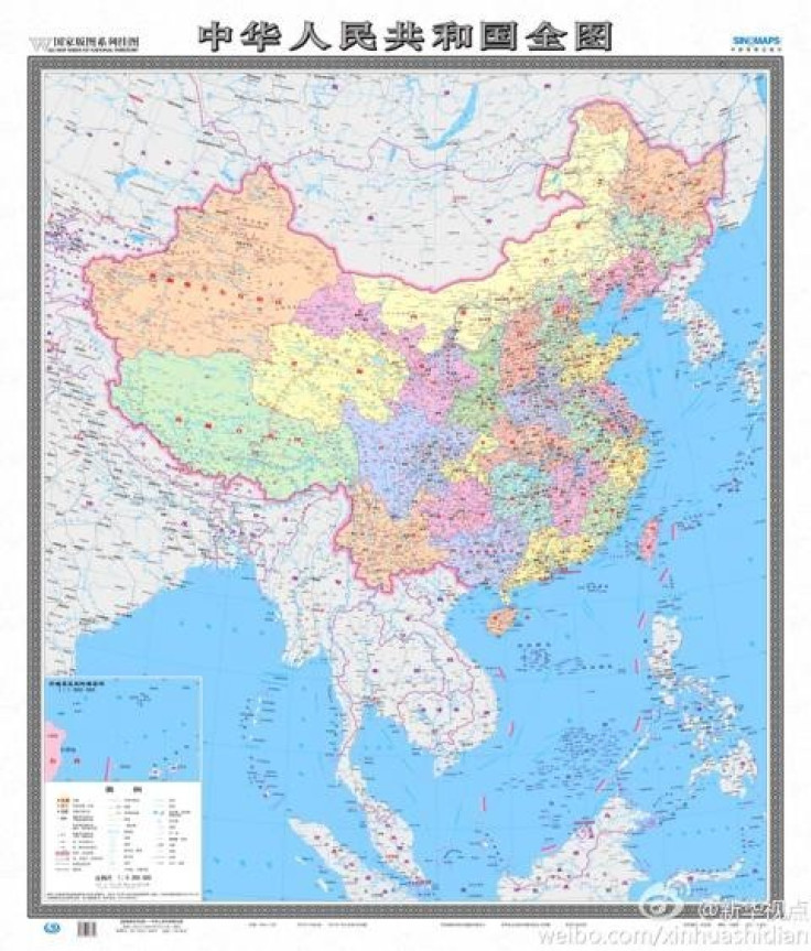 China maps disputed islands