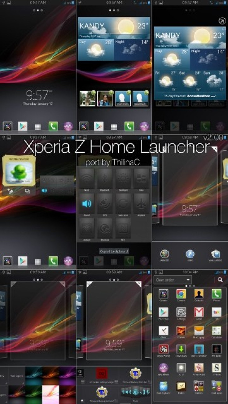 Sony Xperia Z Home Launcher