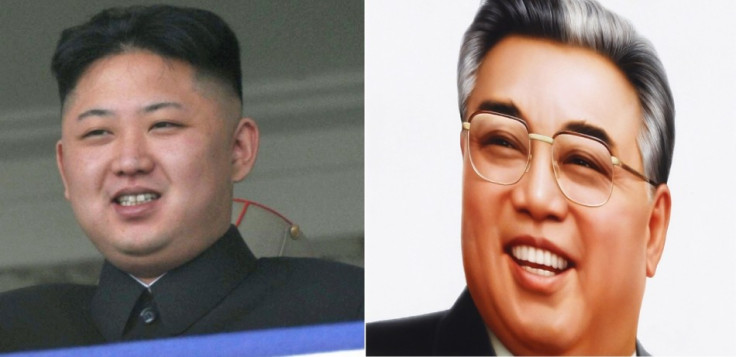 Kim Jong-un and Kim Il-sung