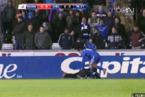 Eden Hazard Kicks Swansea City Ballboy Charlie Morgan