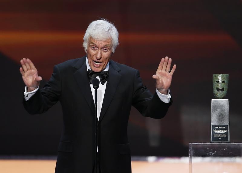 Actor Dick Van Dyke accepts the life achievement award at the 19th annual Screen Actors Guild Awards in Los Angeles, California