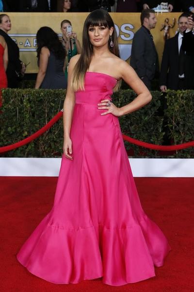 Actress Lea Michele of the TV series Glee arrives at the 19th annual Screen Actors Guild Awards in Los Angeles, California