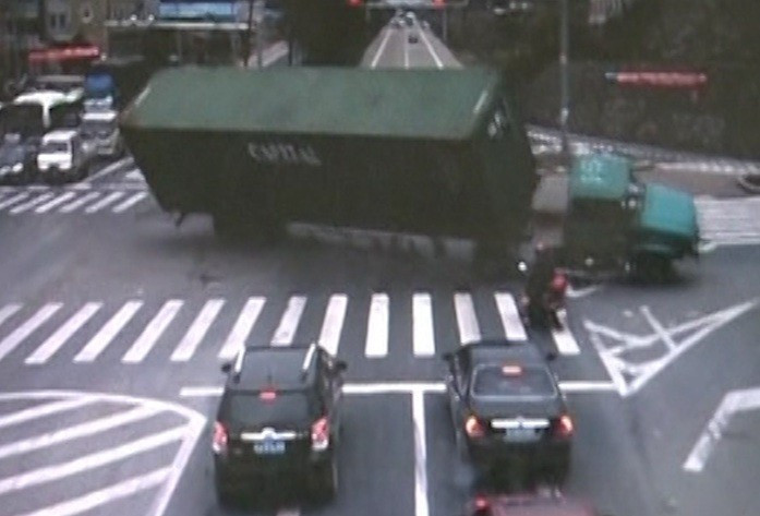 Overturning Lorry