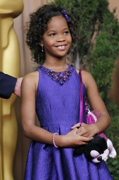 Quvenzhane Wallis, nominated for best actress for her role in Beasts of the Southern Wild, poses  at the 85th Academy Awards nominees luncheon in Beverly Hills, California