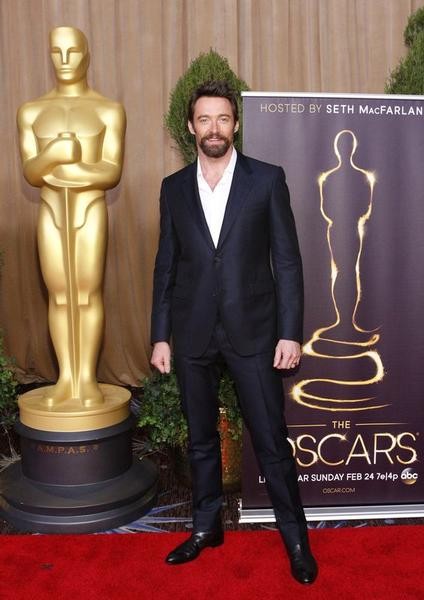 Hugh Jackman, nominated for best actor for his role in Les Miserables, arrives at the 85th Academy Awards nominees luncheon in Beverly Hills, California