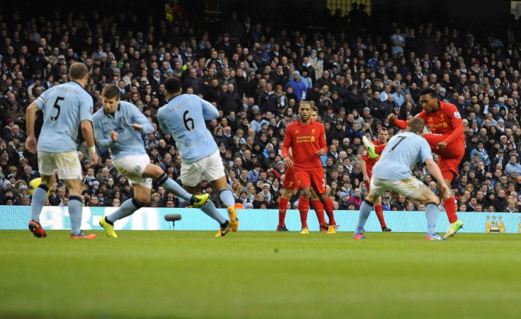 Daniel Sturridge scores against Man City